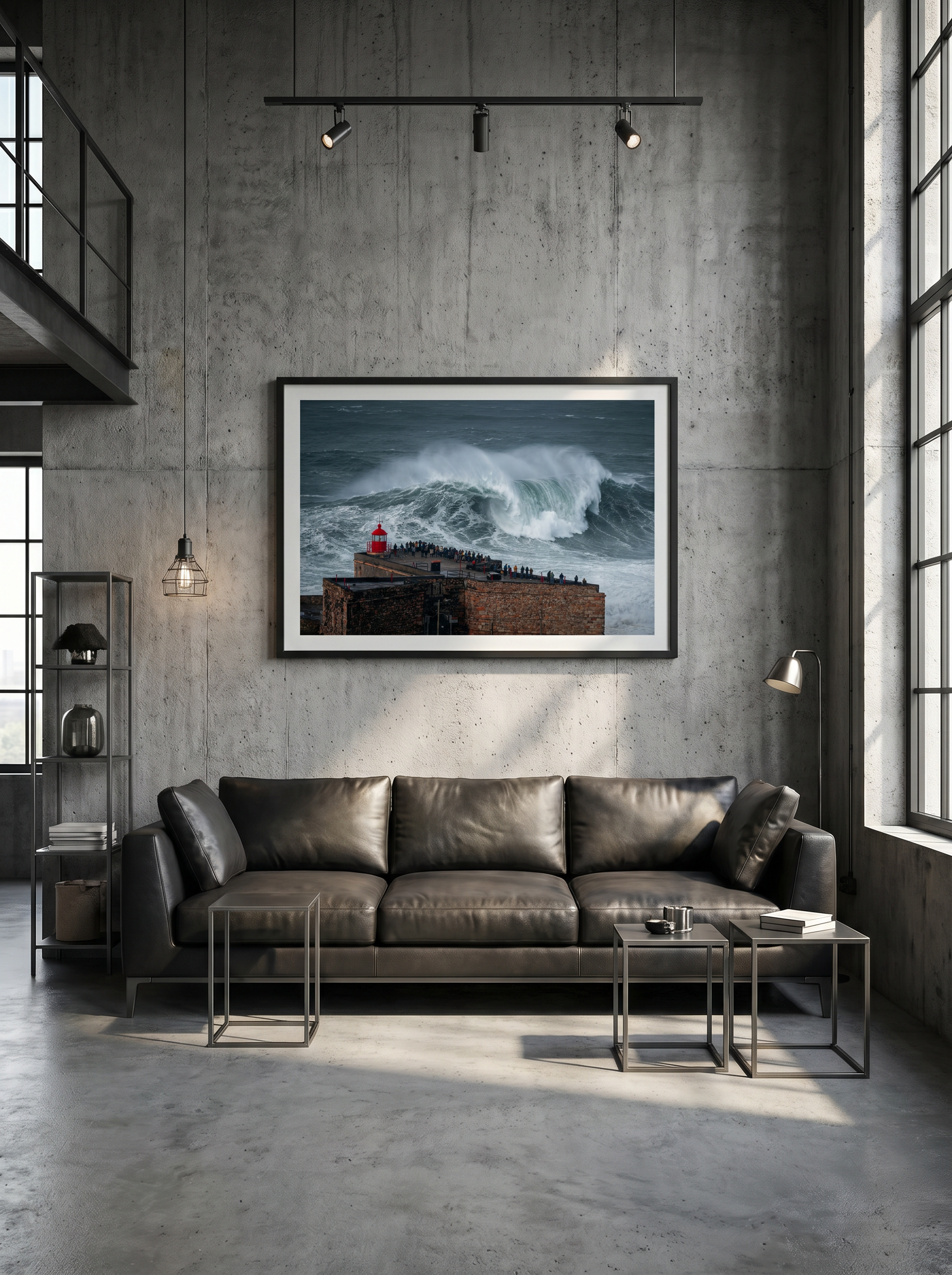 Red Lighthouse Storm